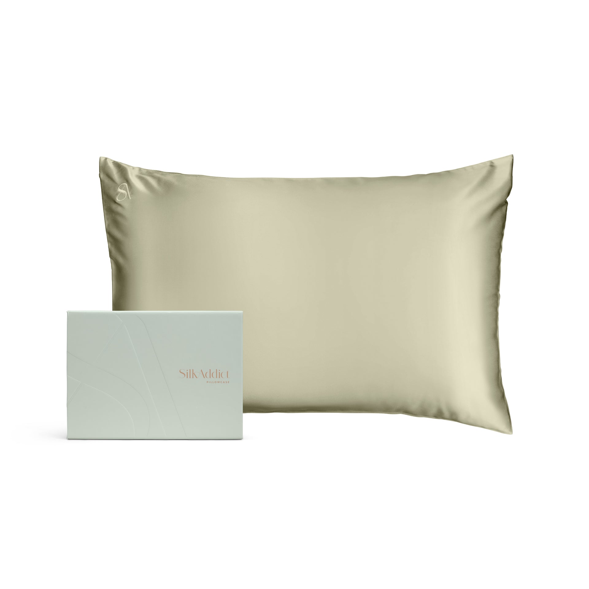 100% Mulberry Pillowcase Olive Green